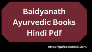Baidyanath Ayurvedic Books Hindi Pdf