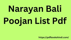 Narayan Bali Poojan List Pdf