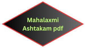 Mahalaxmi Ashtakam pdf