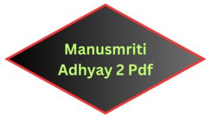 Manusmriti Adhyay 2 Pdf