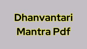 Dhanvantari Mantra Pdf