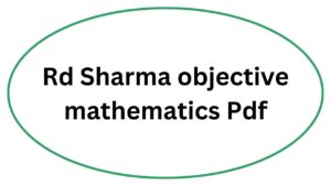 Rd Sharma objective mathematics Pdf