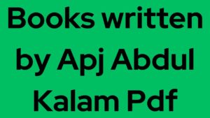 Books written by Apj Abdul Kalam Pdf